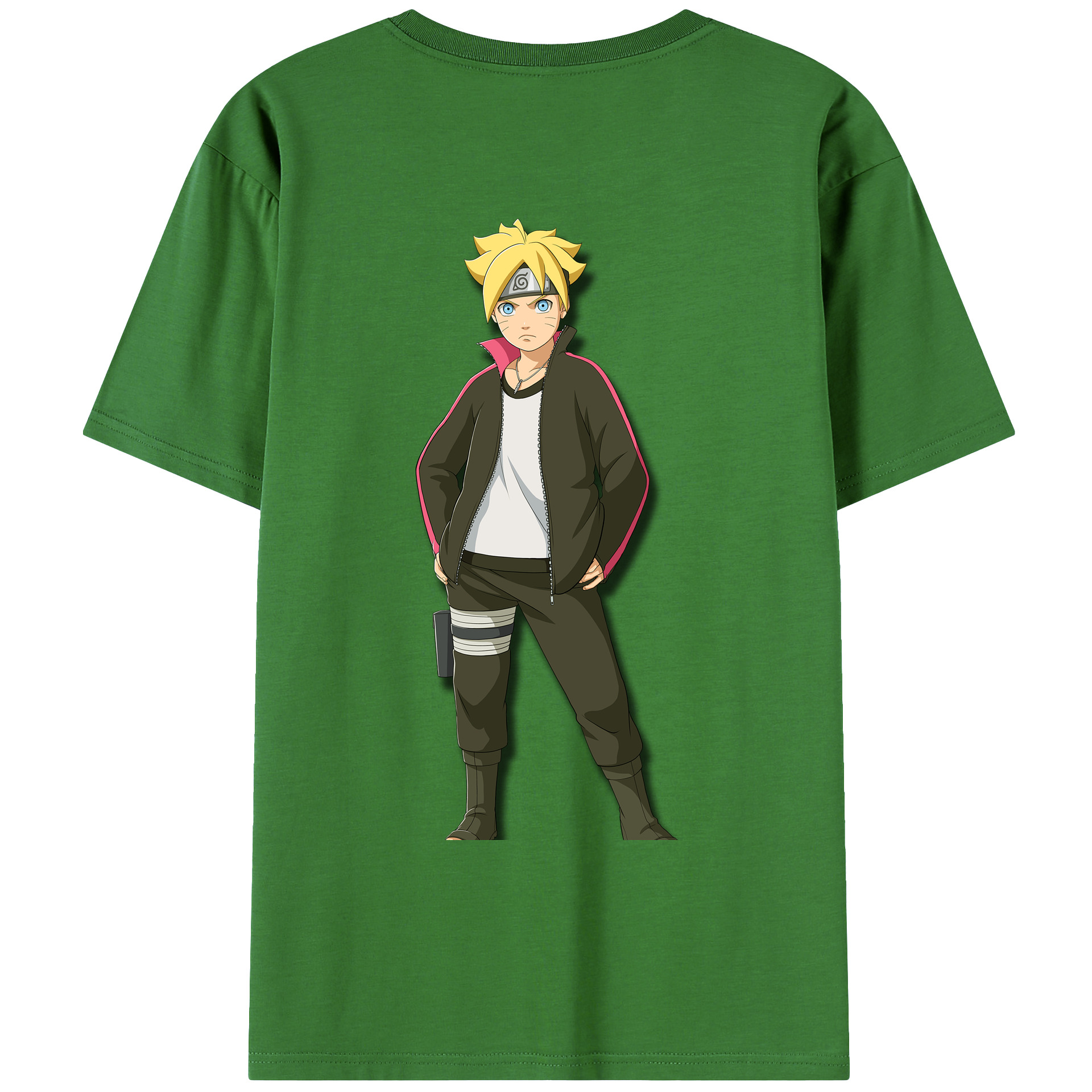 （画像用） NARUTO -ナルト- うずまき ボルト Uzumaki Boruto レディース半袖Tシャツ(バックプリント)